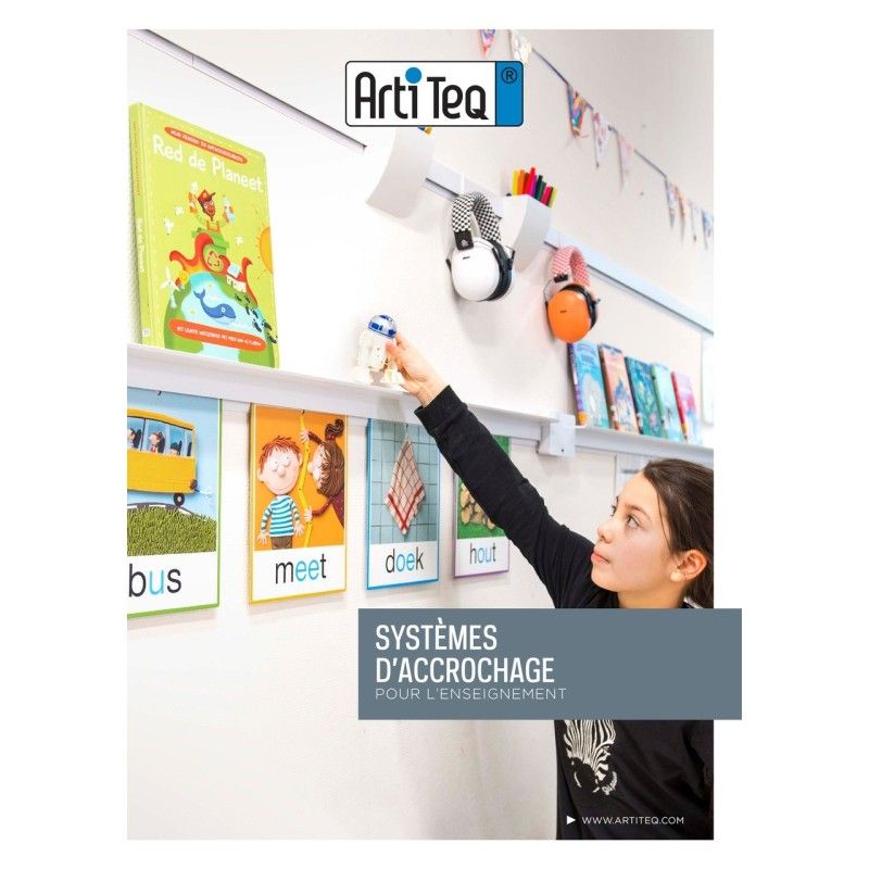 INFO RAIL + BIANCO 200 CM (INCLUSE ATTREZZATURA DI FISSAGGIO, PUNTE DI RAIL E 4X MOUSE MAGNETS BIANCHI) ARTI TEQ 12 - Cornice pe