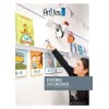 INFO RAIL + WHITE 200 CM (INCLUDES MOUNTING HARDWARE, RAIL ENDS AND 4X MOUSE MAGNETS WHITE) ARTI TEQ 12 - Cimaise Tableau