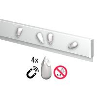 INFO MAGNETSCHIENE WEISS 200 CM (INKL. BEFESTIGUNGSTEILE UND SCHIENENENDEN) ARTI TEQ 1 - Cimaise Tableau 
