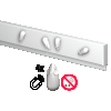 INFO RAIL MAGNÉTIQUES BLANC 200 CM ((INCLUT MATÉRIEL DE FIXATION, ET EMBOUTS DE RAIL) ARTI TEQ 1 - Cimaise Tableau