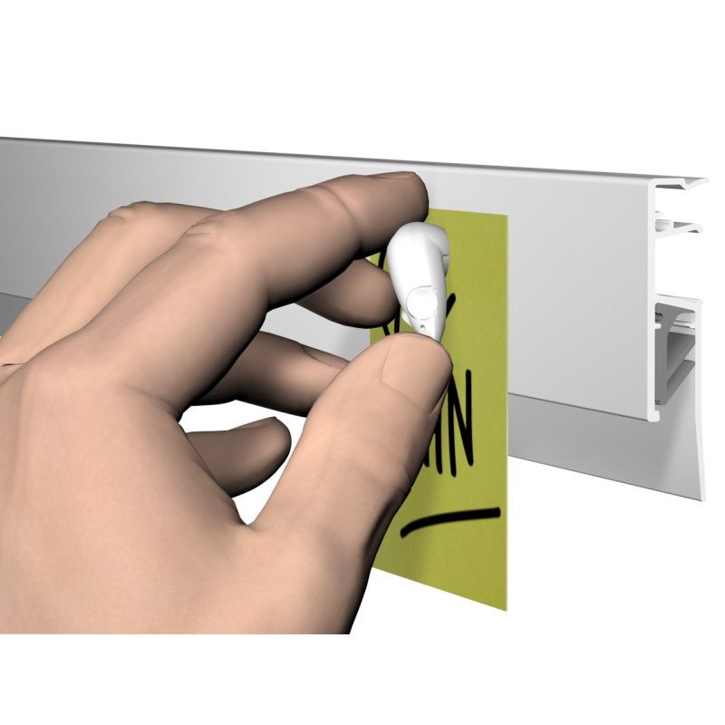 BLANCA MAGNETIC RAIL INFO 200 CM (MATERIAL DE FIXING, Y PACKAGE RAIL) ARTI TEQ 4 - Cimaise Tableau 