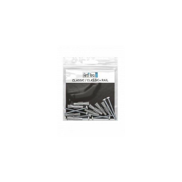 Set of 8 Multimaterial screws / dowels classic rail - fixing picture rail for artiteq painting ARTI TEQ 1 - Cimaise Tableau
