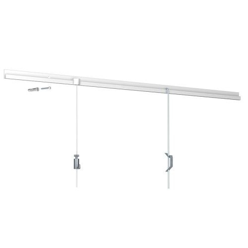 Weißer U-förmiger Stab 2 mm - Bilderschienenbefestigung Artiteq ARTI TEQ 3 - Cimaise Tableau