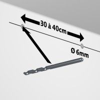 Cimaise contour rail + Clips (Options) ( A coller ou a visse ) - accrochage cimaise tableau artiteq ARTI TEQ 3 - Cimaise Tableau