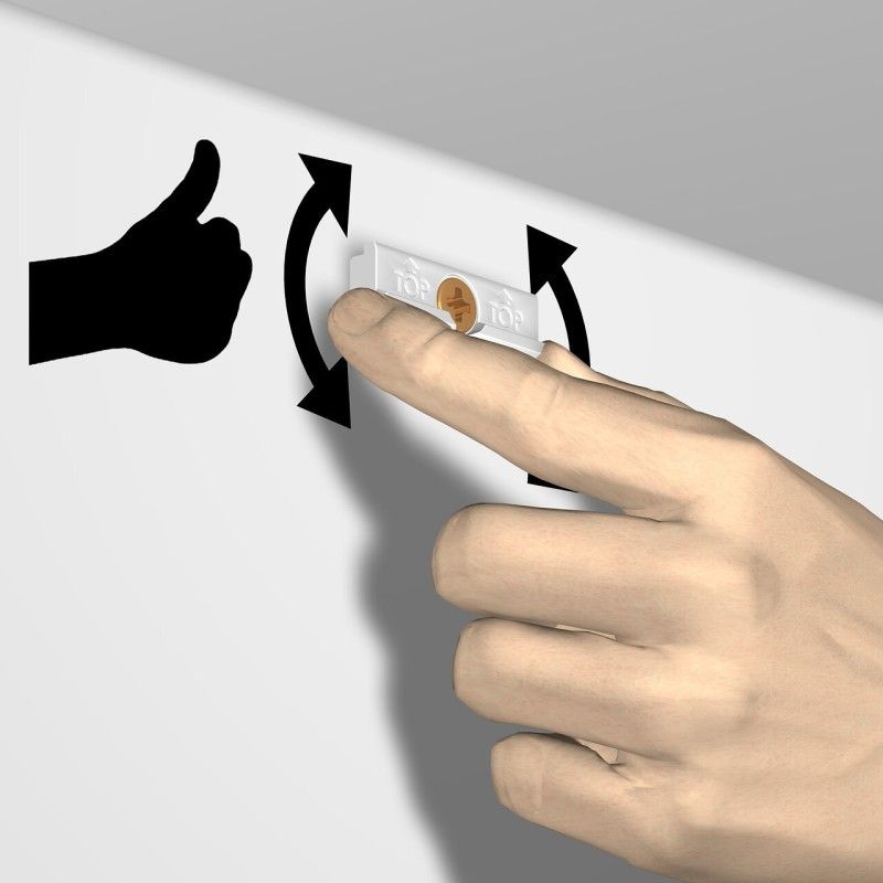 Cornice a binario perimetrale + Clip (Opzioni) (Da incollare o avvitare) - appendere un quadro su una cornice artiteq ARTI TEQ 6