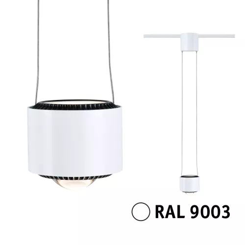 ,URail Suspension Aldan 750lm 8,,5W 3000K gradable 230V Blanc signal, PAULMANN 2 - Cimaise Tableau 