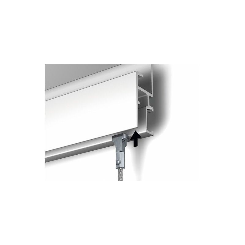 Newly professionelle R30-Stuhlschiene + Befestigungsklammern – neue Bilderschienenaufhängung Newly 4 - Cimaise Tableau 