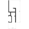 Cimaise Newly Professional R30 + Clips de fixation - accrochage cimaise tableau newly Newly 5 - Cimaise Tableau