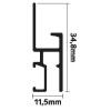 Newly Professional R30 Picture Rail + Fixing Clips - Picture Hanging System Newly 7 - Cimaise Tableau 