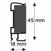Riel para cuadros Art Strip para falso techo, 300 cm ARTI TEQ 2 - Cimaise Tableau 