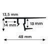 CIMAISE SHADOWLINE DRYWALL (FIXATION PLÂTRE) BLANC 13 MM 200 CM ARTI TEQ 5 - Cimaise Tableau 