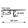 CIMAISE SHADOWLINE DRYWALL (FIXATION PLÂTRE) BLANC 13 MM 200 CM ARTI TEQ 5 - Cimaise Tableau