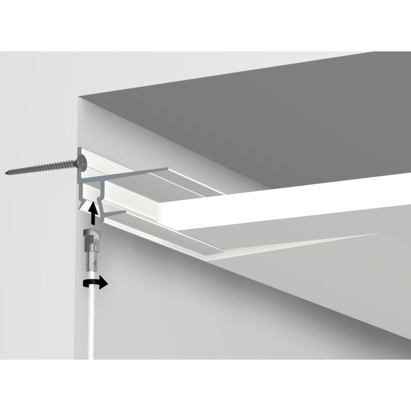 CIMAISE SHADOWLINE MASONRY (MONTAGGIO A PARETE) BIANCO 200 CM ARTI TEQ 3 - Cornice per Quadri