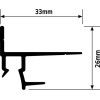 CIMAISE SHADOWLINE MASONRY (FIXATION MUR) BLANC 200 CM ARTI TEQ 4 - Cimaise Tableau 