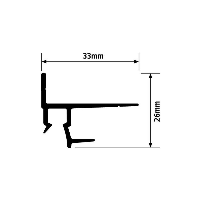 CIMAISE SHADOWLINE MASONRY (MUR FIXATION) WEITE 200 CM ARTI TEQ 4 - Cimaise Tableau 