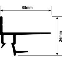 CIMASA SHADOWLINE MASONRY (FISCHI PER FISSAGGIO MURALE) BIANCO 200 CM ARTI TEQ 4 - Cimaise Tableau 