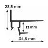 CIMAISE SHADOWLINE MASONRY (MUR FIXATION) BLANCO 200 CM ARTI TEQ 5 - Cimaise Tableau 