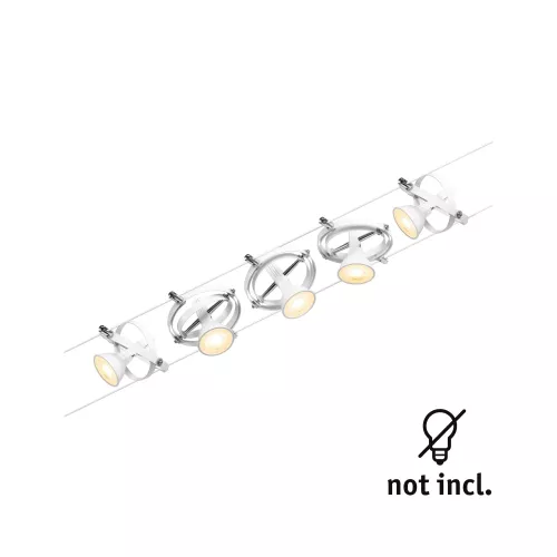 CorDuo Gimbal-Kabelsystem Basis-Kit GU5, 3 max. 5x10W 230/12V Mattweiß PAULMANN 61 - Cimaise Tableau 