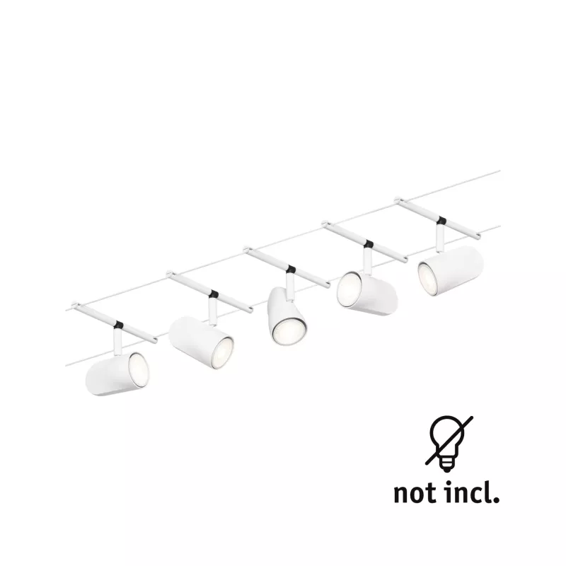 ,CorDuo Système sur câbles Cup Kit de base GU5,,3 max. 5x10W 230/12V Blanc dépoli,,, - système d'accrochage et décoration