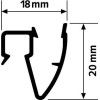 Up Rail ceiling picture rail, 20 kg, 200 cm ARTI TEQ 5 - Cimaise Tableau 