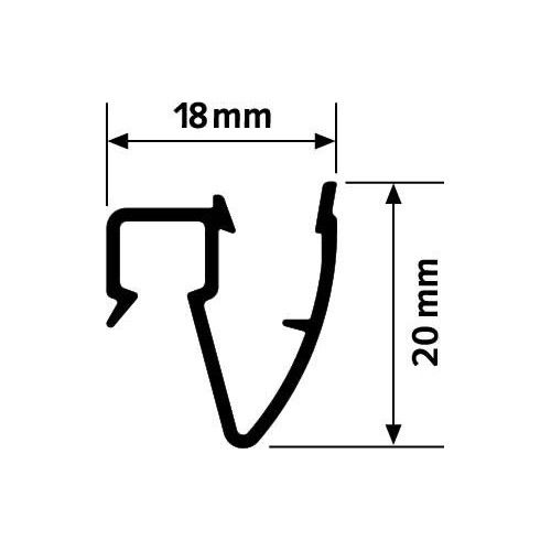 Cimaise Up Rail techo 40 Kg 200 cm ARTI TEQ 5 - Cimaise Tableau 