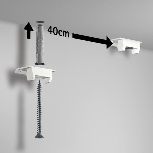 Montageclips für Hochschiene ( x 6) + Schrauben und Pferde ARTI TEQ 2 - Cimaise Tableau