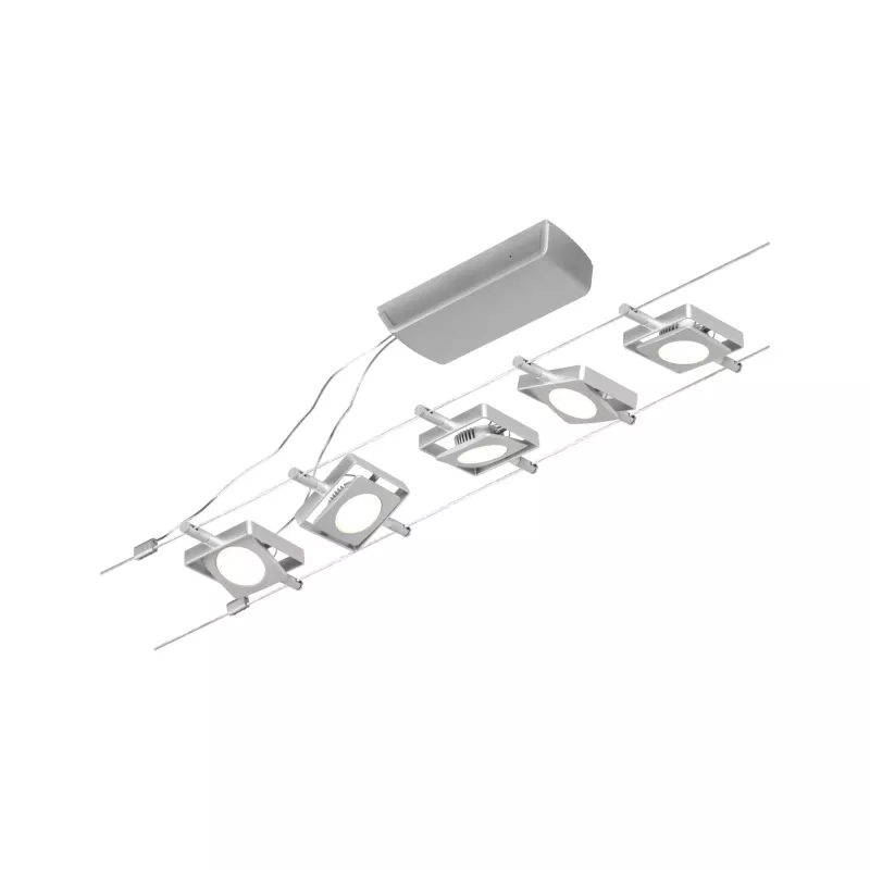 MacLED CorDuo LED -Kabelsystem-Basisset 5x250lm 5x4,5W 3000K 230/12V Mattchrom