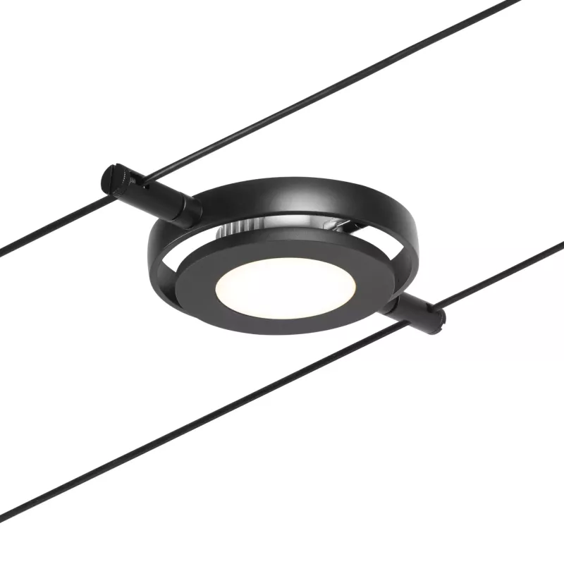 ,CorDuo LED System on Cables RoundMac Basic Kit 5x200lm 5x4.5W 3000K 230/12V Matte Black,,, PAULMANN 24 - Cimaise Tableau 