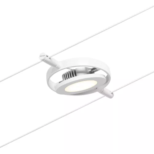 Sistema de cable LED CorDuo RoundMac Foco individual 200lm 4,5W 3000K 12V Blanco esmerilado