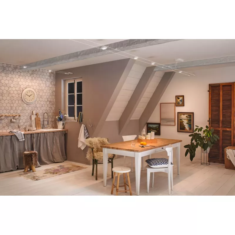 ,CorDuo Système sur câbles LED RoundMac Spot individuel 200lm 4,,5W 3000K 12V Blanc dépoli,,,