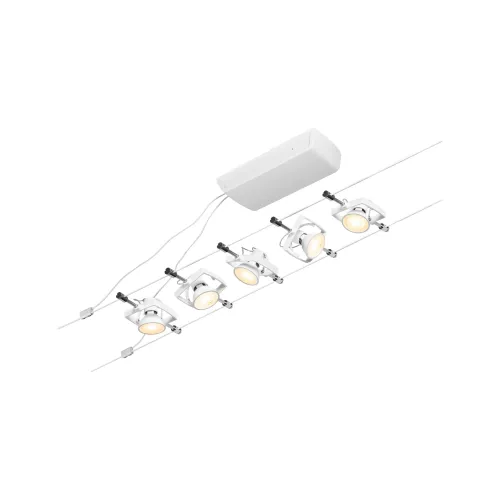 ,CorDuo Système sur câbles Mac II Kit de base GU5,,3 max. 5x10W 230/12V Blanc dépoli,,, PAULMANN 22 - Cimaise Tableau 
