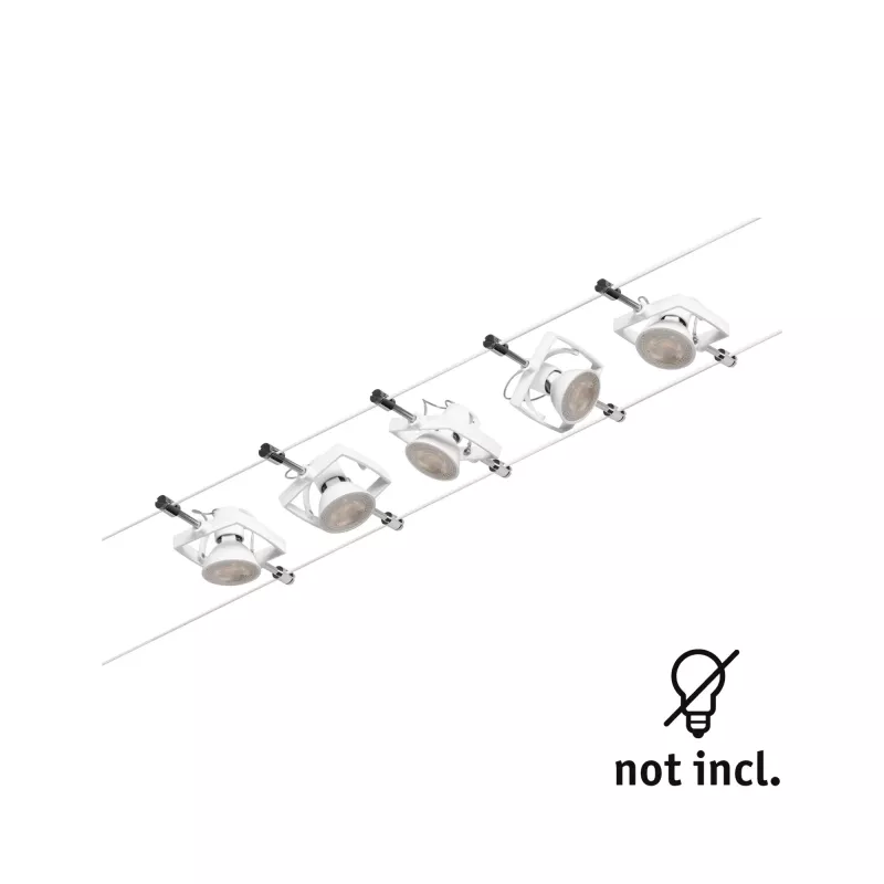 ,CorDuo System over Cables Mac II Basic Kit GU5,,3 max. 5x10W 230/12V Frosted White,,, PAULMANN 23 - Cimaise Tableau 