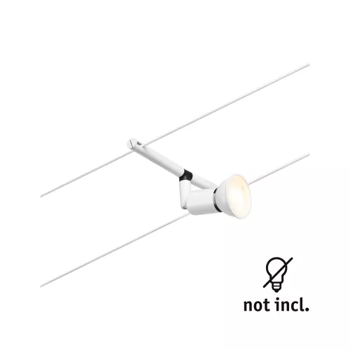 ,Sistema de cable individual CorDuo para puntos de sal GU5,,3 máx. 10W 12V Blanco esmerilado,,,