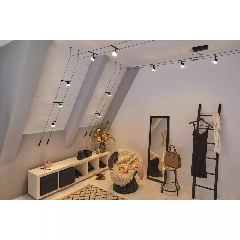 ,CorDuo Système sur câbles Sheela Spot individuel GU5,,3 max. 10W 12V Noir mat,,,