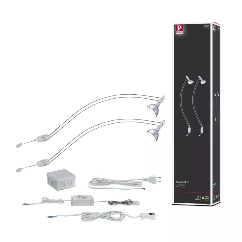 ,Iluminación LED Galería para muebles Top Assist II GU5,,3 2700K 2x230lm 230V 2x4W, PAULMANN 15 - Cimaise Tableau 