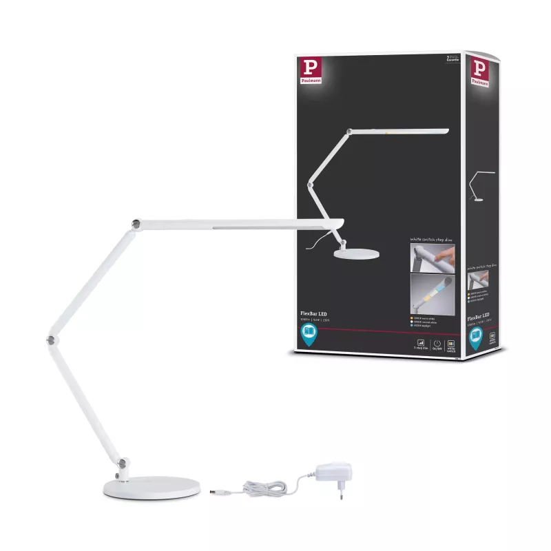 ,Lampe de bureau LED 3-Step-Dim FlexBar White Switch 700lm 9,,5W, PAULMANN 71 - Cimaise Tableau 
