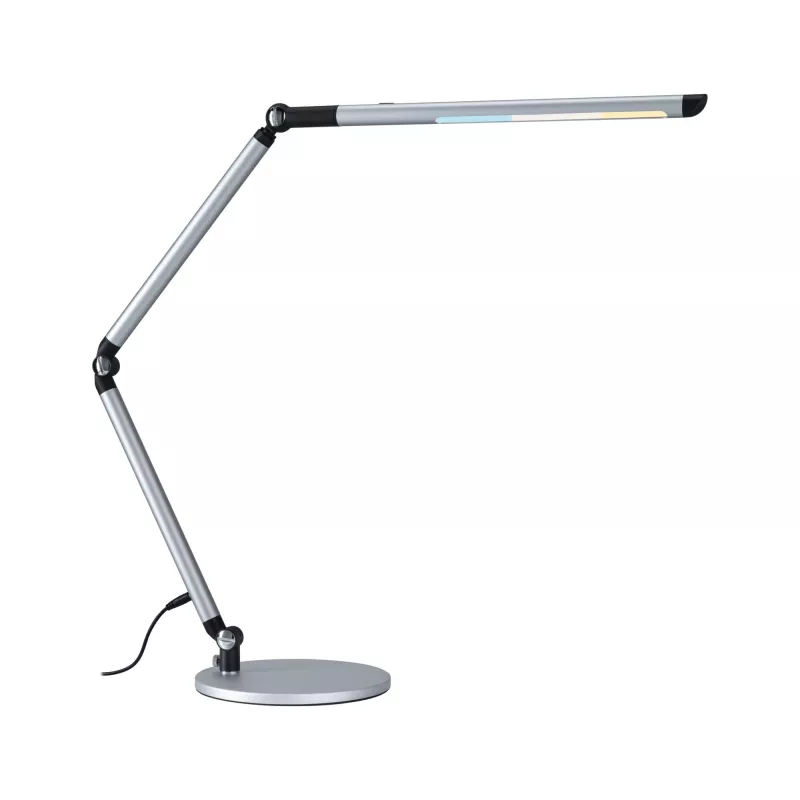 LED Schreibtischlampe mit 3-stufiger Dimmfunktion, FlexBar, weißem Schalter, 700 lm, 9,5 W, Silber - système d'accrochage et décoration