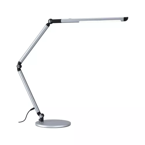 LED Schreibtischlampe mit 3-stufiger Dimmfunktion, FlexBar, weißem Schalter, 700 lm, 9,5 W, Silber