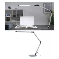 LED Schreibtischlampe mit 3-stufiger Dimmfunktion, FlexBar, weißem Schalter, 700 lm, 9,5 W, Silber - système d'accrochage et décoration - détail 4