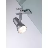 Spot à pince Gryps Acier brossé 230V E14 - système d'accrochage et décoration - détail 3