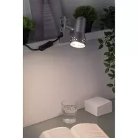 Spot à pince Gryps Acier brossé 230V E14 - système d'accrochage et décoration - détail 4