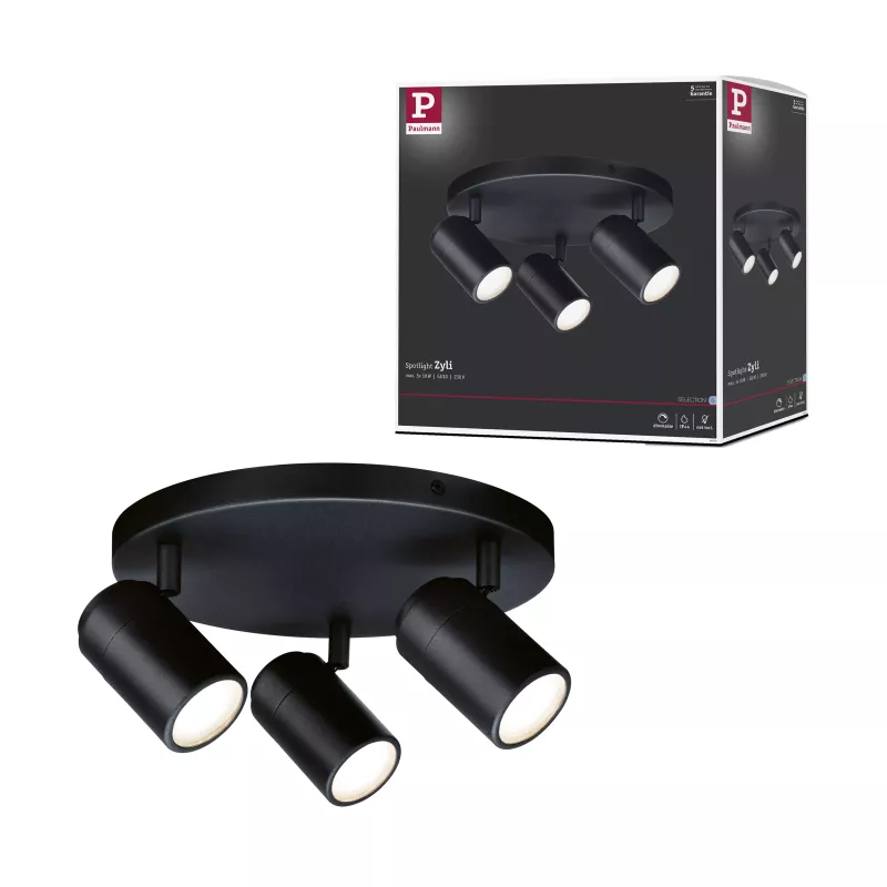 Spotlight Zyli IP44 GU10 230V max. 3x10W gradable