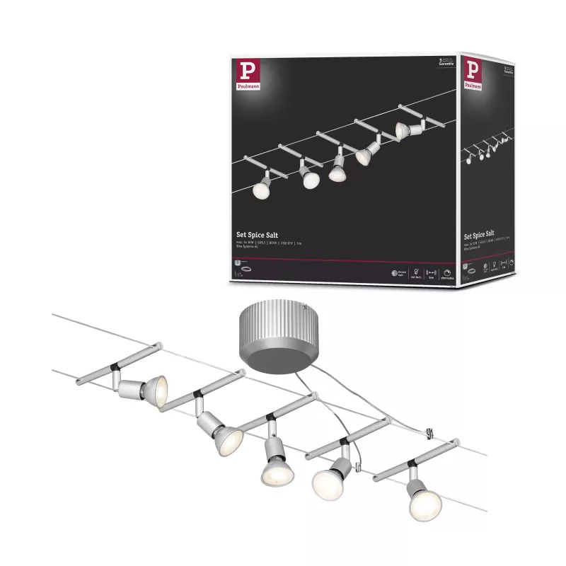 ,Système sur câbles Spice SaltLED Kit de base GU5,,3 max. 5x10W gradable 230/12V,