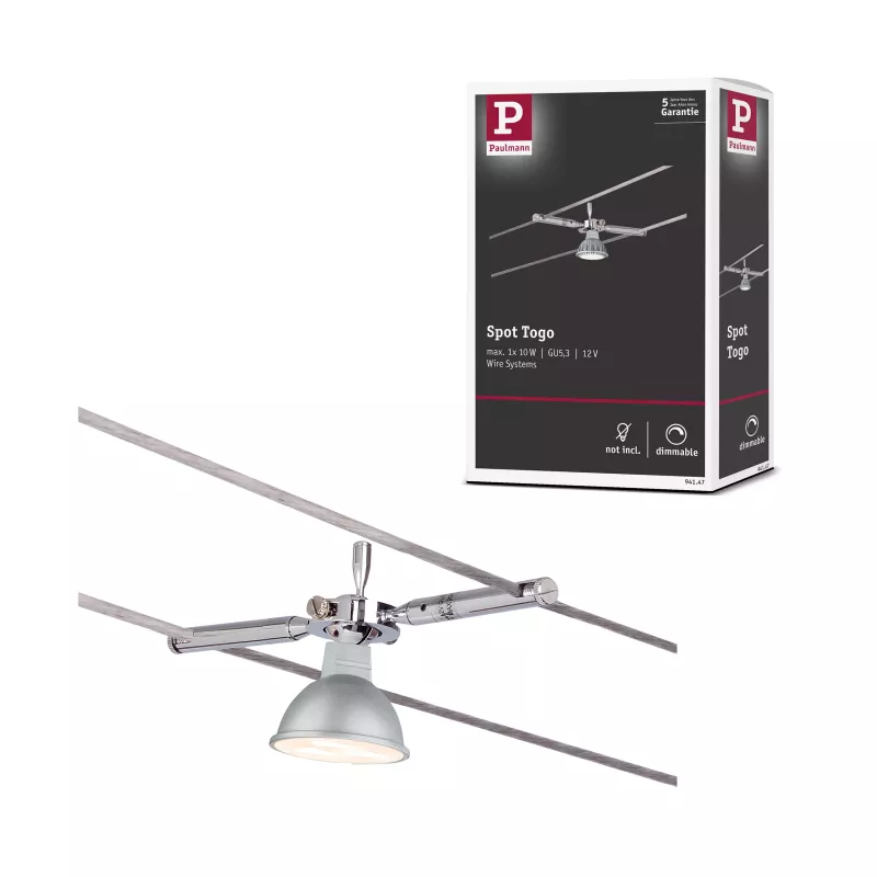 TogoLED-Kabelsystem, einzelne GU5-Strahler, 3 x max. 10 W dimmbar, 12 V