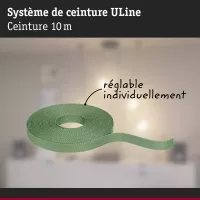 Cinta textil ULine de 10 m, color verde cobre, de dacrón. - système d'accrochage et décoration - détail 4