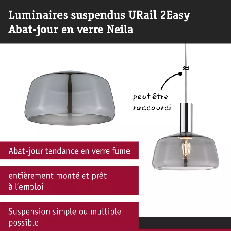 URail Lampenschirm 2Easy Neila 230mm Glas