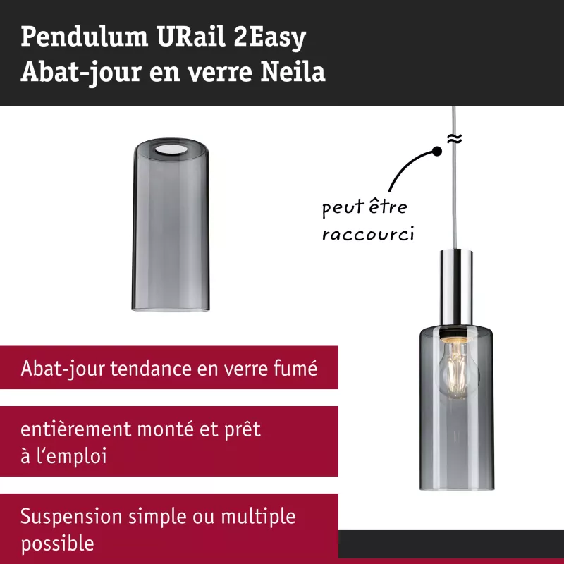 URail Lampenschirm 2Easy Raja 100mm Glas
