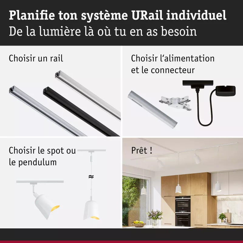 ,URail Lampshade DecoSystems Alvaro 144mm White,, Gold, PAULMANN 16 - Cimaise Tableau 