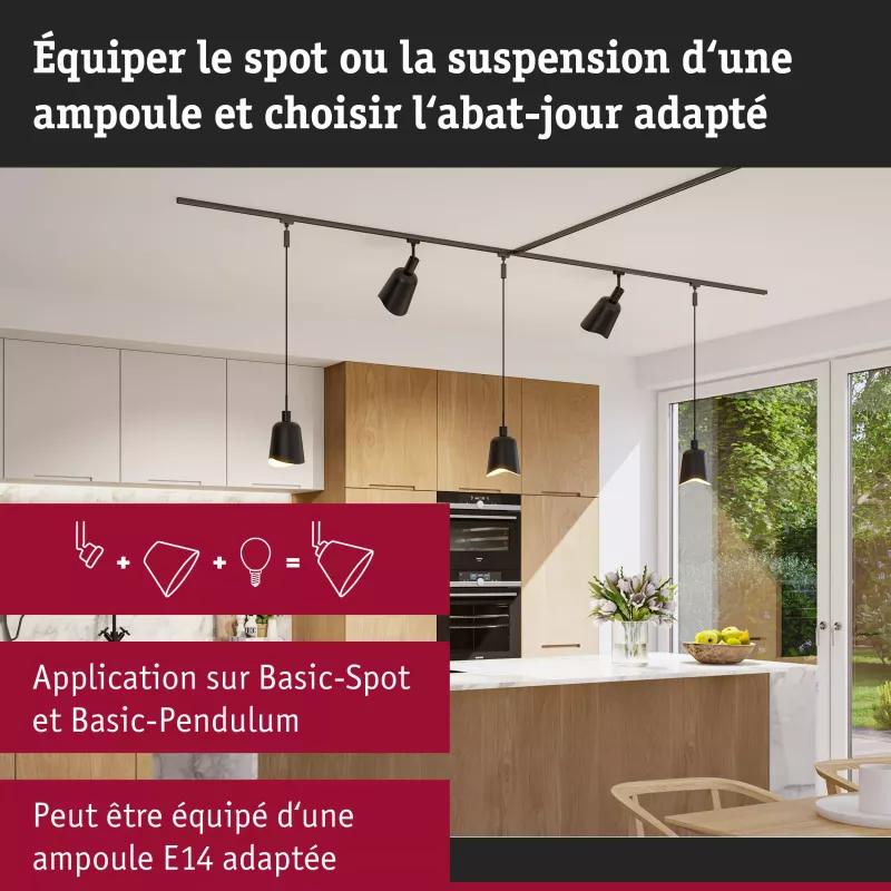 ,URail Abat-jour DecoSystems Alvaro 144mm Noir mat,, Doré,