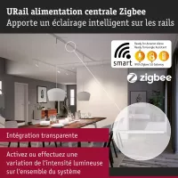 URail Alimentation électrique Zigbee 3.0 Alimentation centrale 304x21mm max. 100W Blanc signal - système d'accrochage et décoration - détail 5
